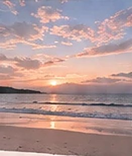 Sunset over the sea